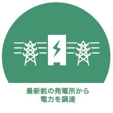 最新鋭の発電所から電力を調達